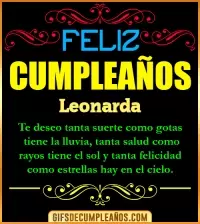 GIF Frases de Cumpleaños Leonarda